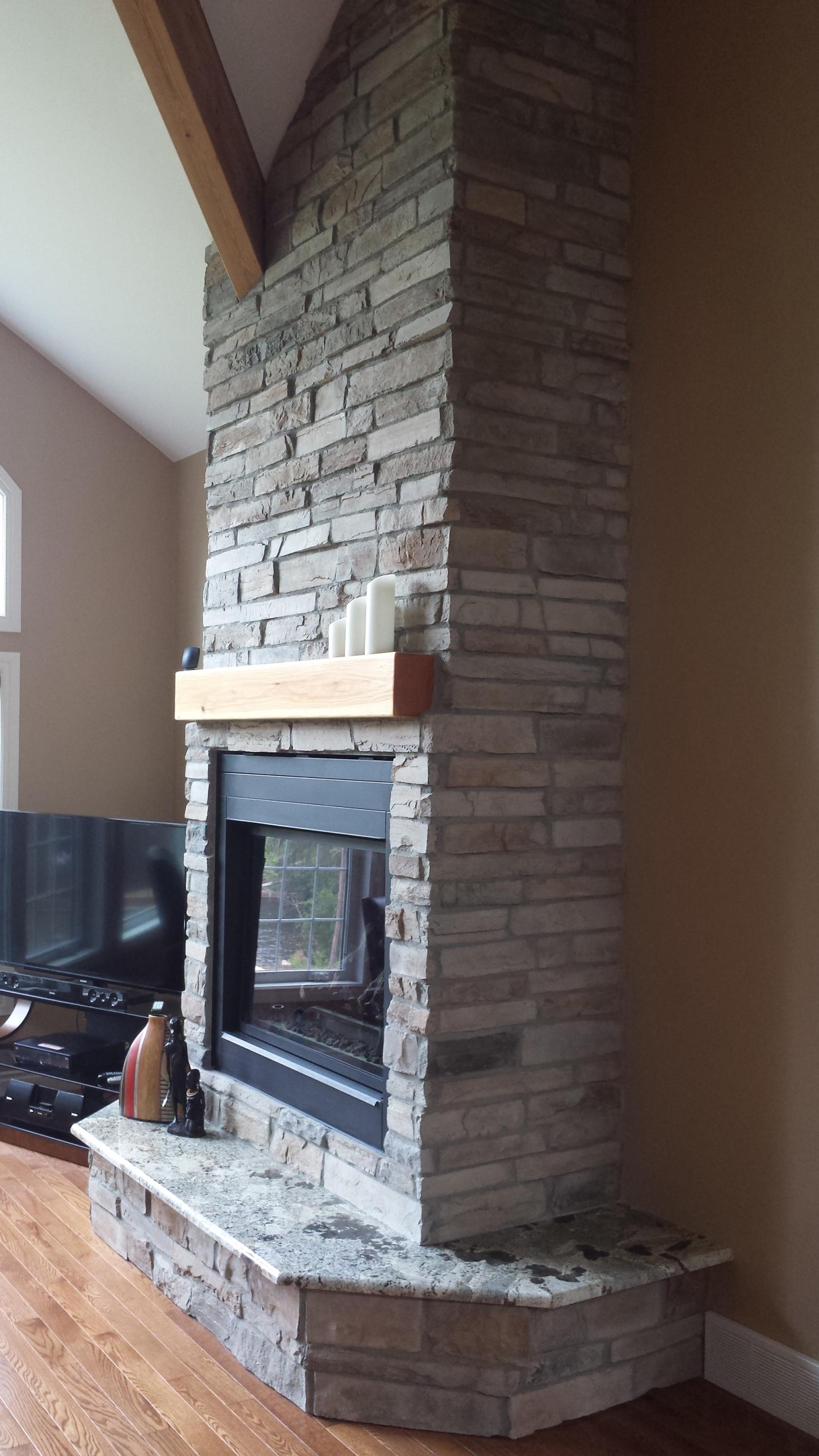 Stone Fireplace